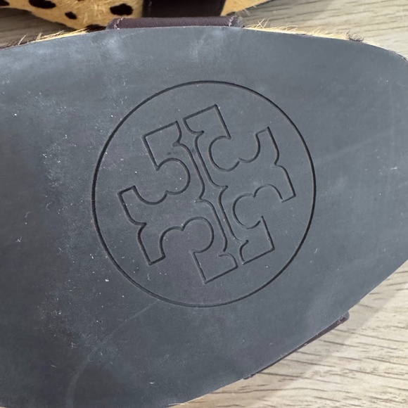 Tory Burch Hana Leopard-print Calf Hair Leather Cheetah Flats Loafers Size 8 - Picture 8 of 11